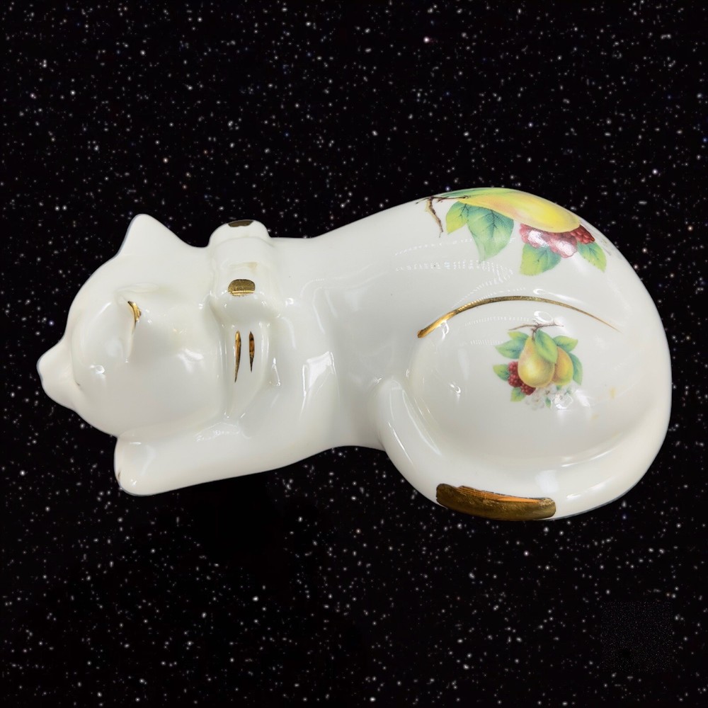 Formalities Baum Bros Ceramic Porcelain Resting Sleeping Painted Cat Figurine