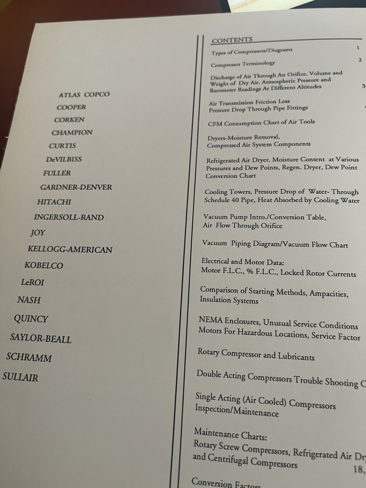 Scales Air Compressor Corporation Compressor Engineering Data Manual