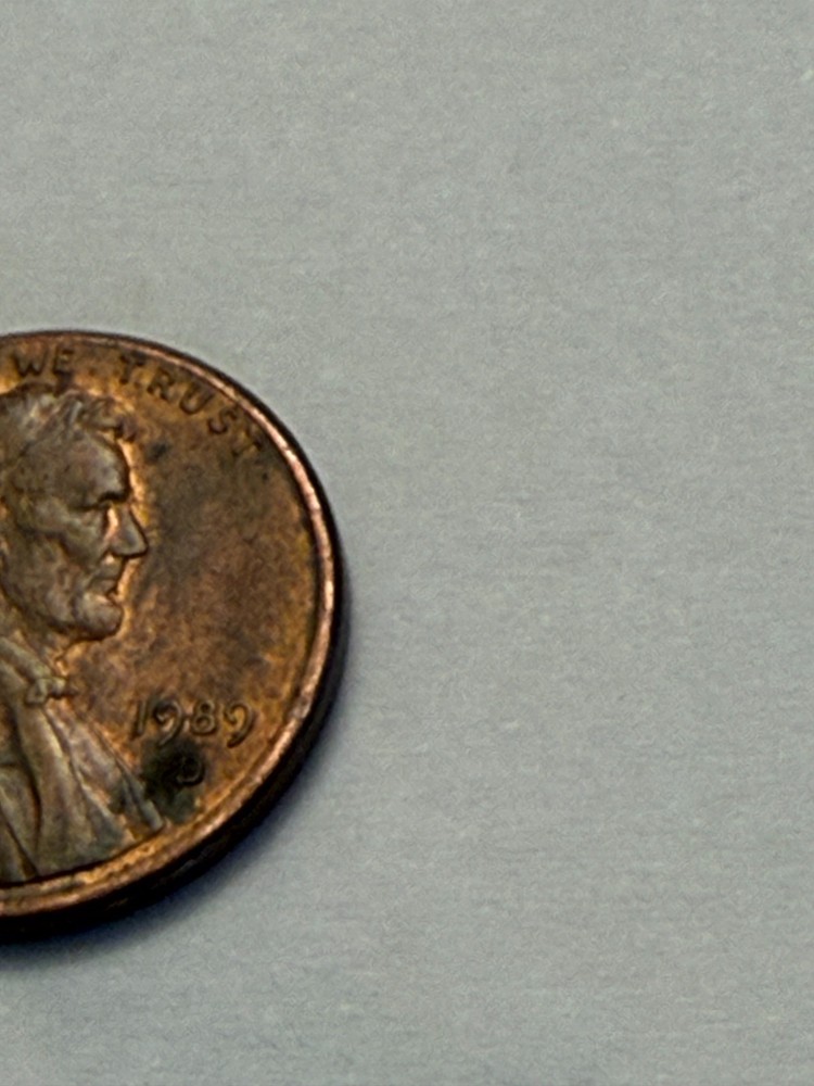 1989 D Red Brown Lincoln Penny (w)