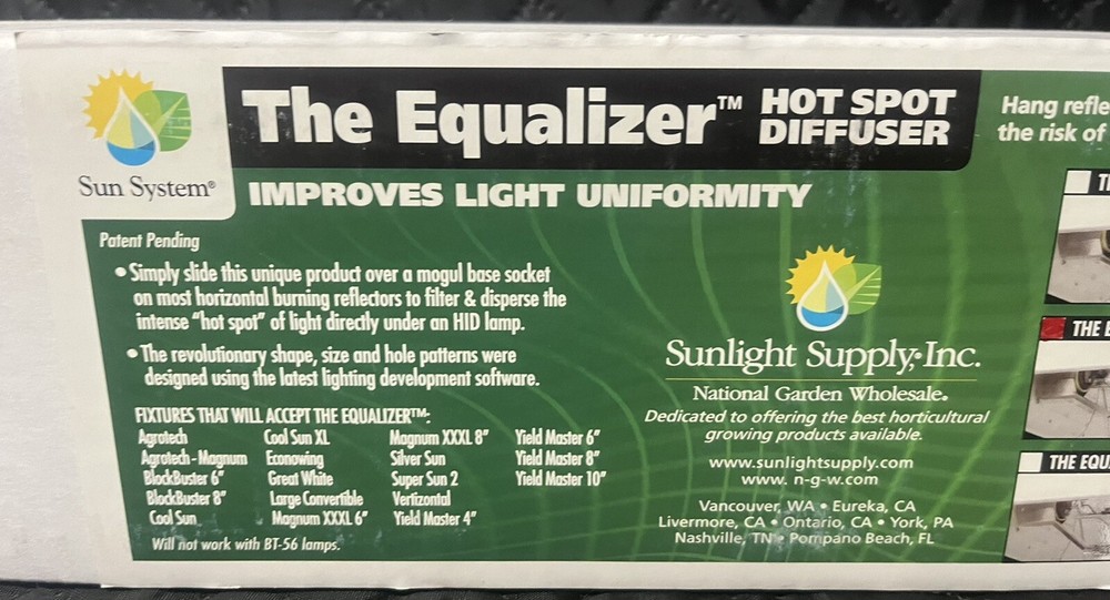 Sun System Sunlight Supply The Equalizer Hot Spot Diffuser HPS 600/1000 #904435
