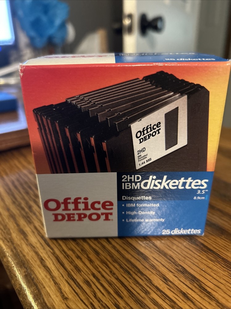 Office Depot 2HD IBM Diskettes 3.5” 25 Pack