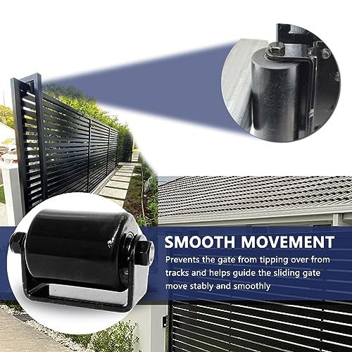 2Pack Slide Gate Guide Roller with C Post Welded Bracket, 3 Inches - 2 Pack