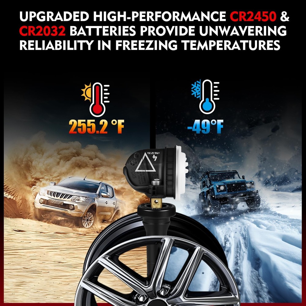Pre-Programmed 433MHz TPMS Sensor Fit for:-Chevy Silverado 1500 2019-2022, Ma...
