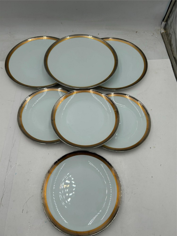 7 PCS--NORITAKE---COMPTON---3) DINNER AND 4) SALAD PLATES