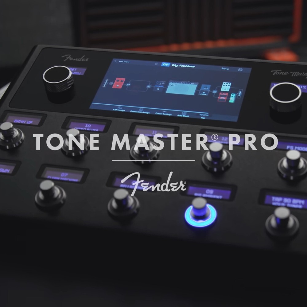 Fender Tone Master Pro Multi Effects Guitar Pedal Workstation with Cable Bundle