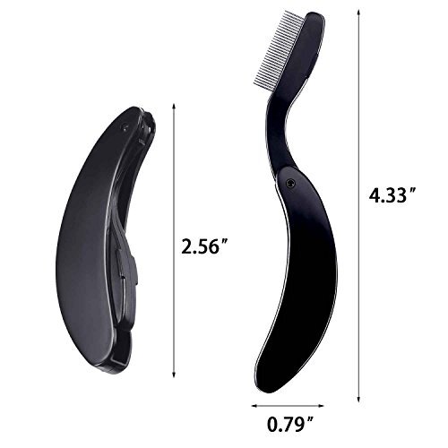 4 Pack Folding Eyelash Comb Professional Makeup Grooming Tool Eyelash Separator