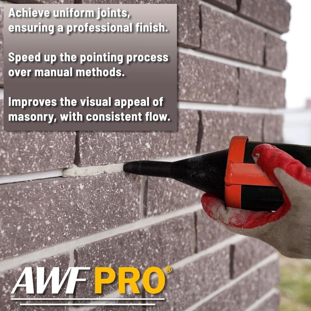 Mortar Pointing Gun - 1 Quart Capacity, 12:1 Thrust for Precision Work