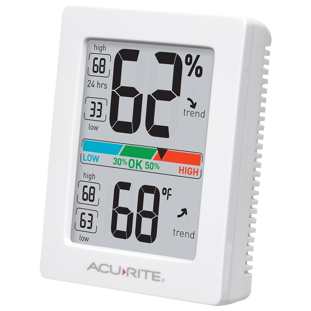 AcuRite Humidity Meter Hygrometer and Indoor Digital Thermometer with Tempera...