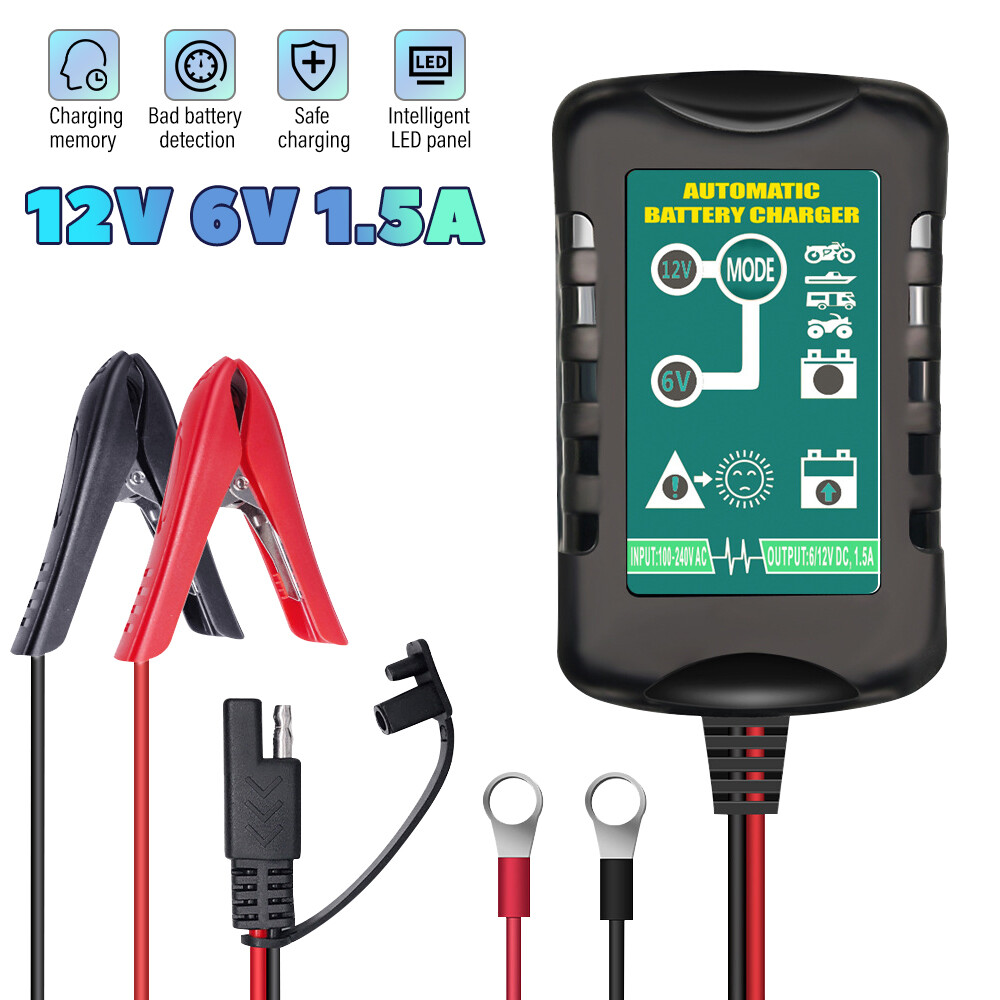 4Pack 6V 12V Automatic Battery Charger Maintainer Trickle Float Motorcycle Car
