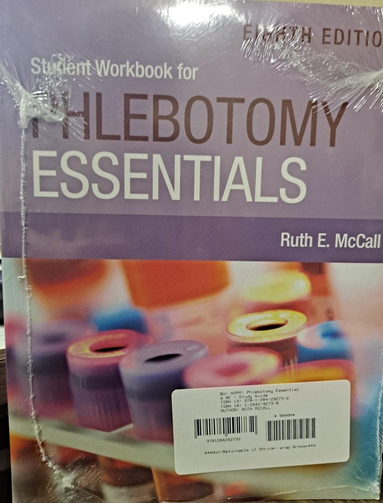 Phlebotomy Essentials + Premier Digital Access code + Student Workbook, 8th Ed