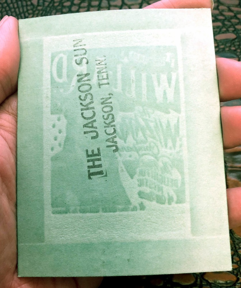 Original Willard The Wizard Green Printers Block/Mat