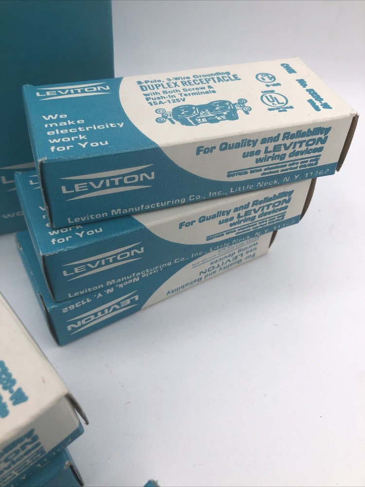 Vintage EMPTY Leviton Electrical Outlet And Switch Boxes For Display & Collect