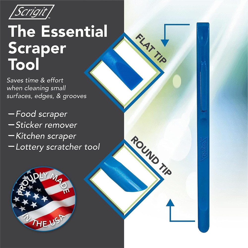 Scraper No-Scratch Plastic Scraper Tool, 2 Pack - The Handy Multi-Use Scraping T