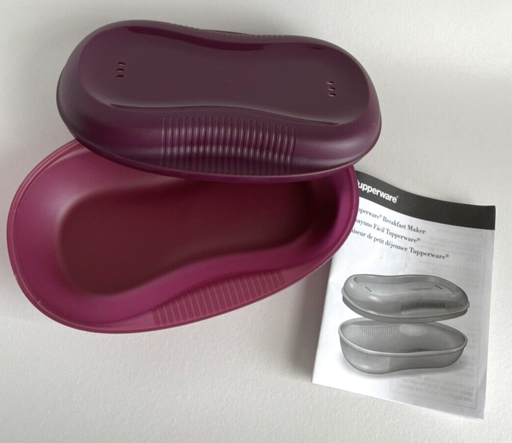 Tupperware Plum Microwave Breakfast Maker Egg Cooker Omelet Maker