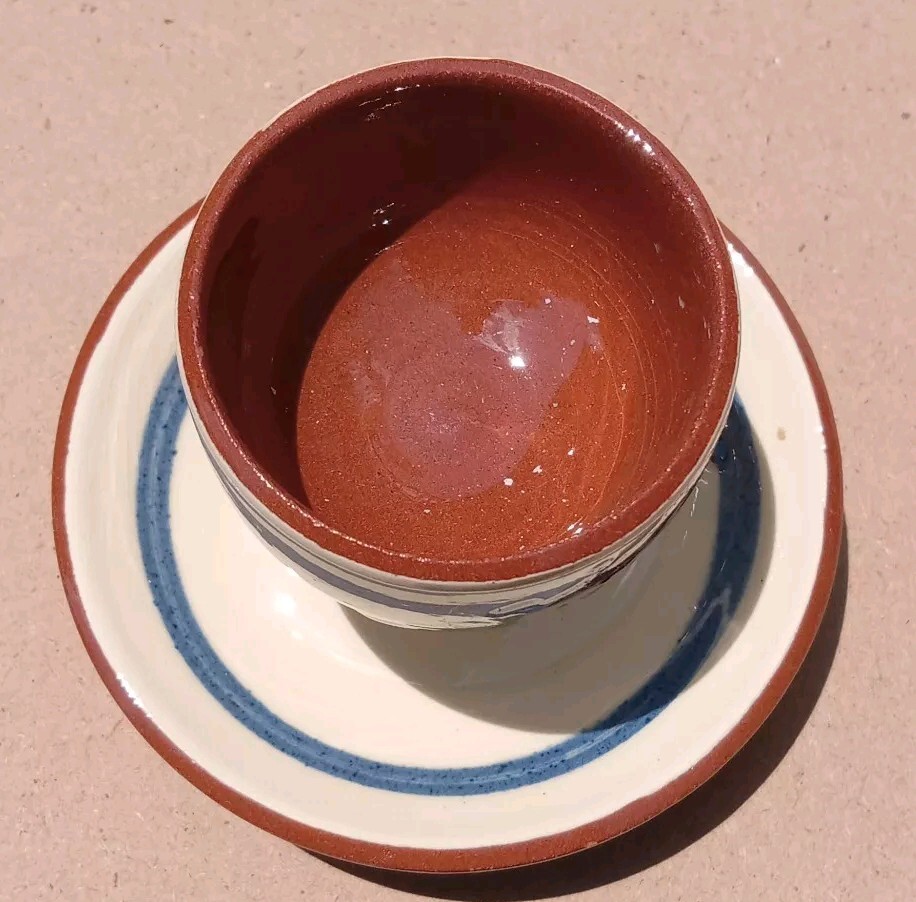 Vintage Torquay Pottery "New Land" Egg Cup