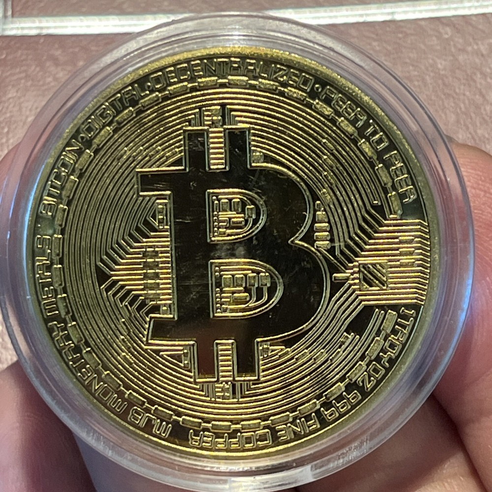 bitcoin coin gold Plated