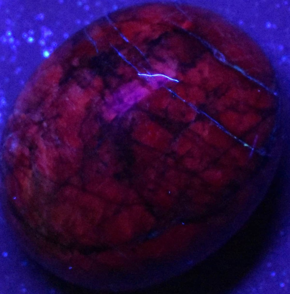 Shimmering Ruby Soap-Shaped Palm Stone #2