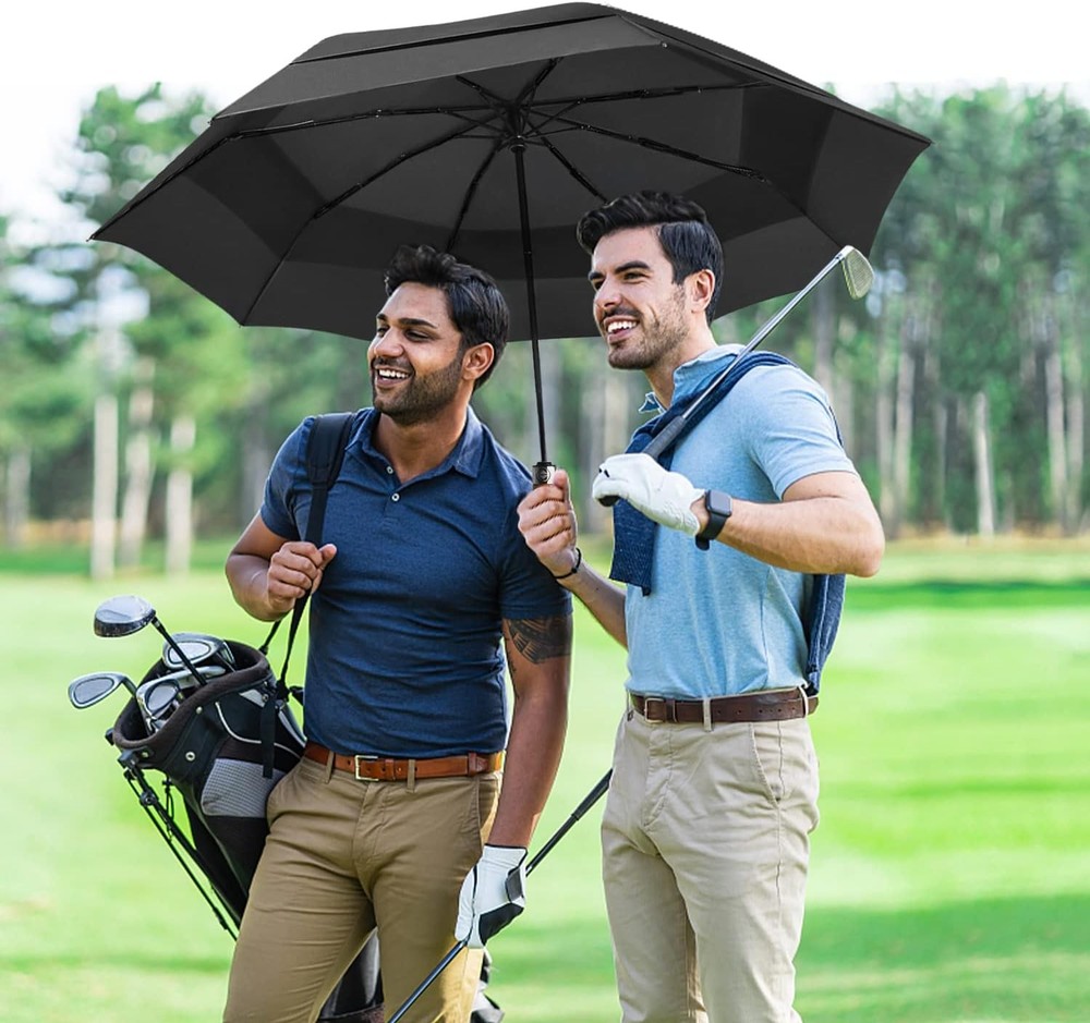 Large Compact Golf Umbrella Oversized Auto Open Close Folding Golf Umbrella