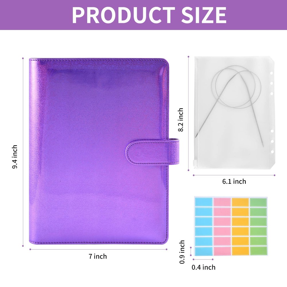 Knitting Needle Case Set Circular Purple