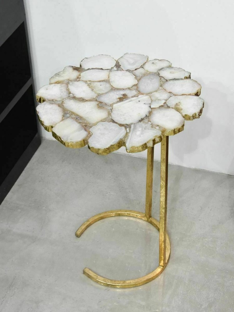 Agate Table Top Natural stones Work Handmade Decor