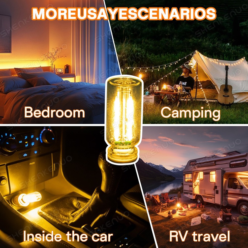 USB Glass Bottle Atmosphere Night Light Touch Switch Dimmable LED Warm White