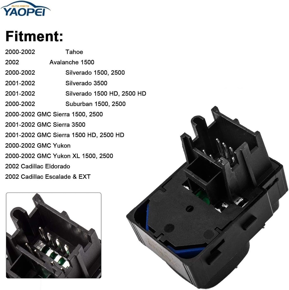 15045085 Power Mirror Control Switch Button Compatible with 2000-2002 Silverado