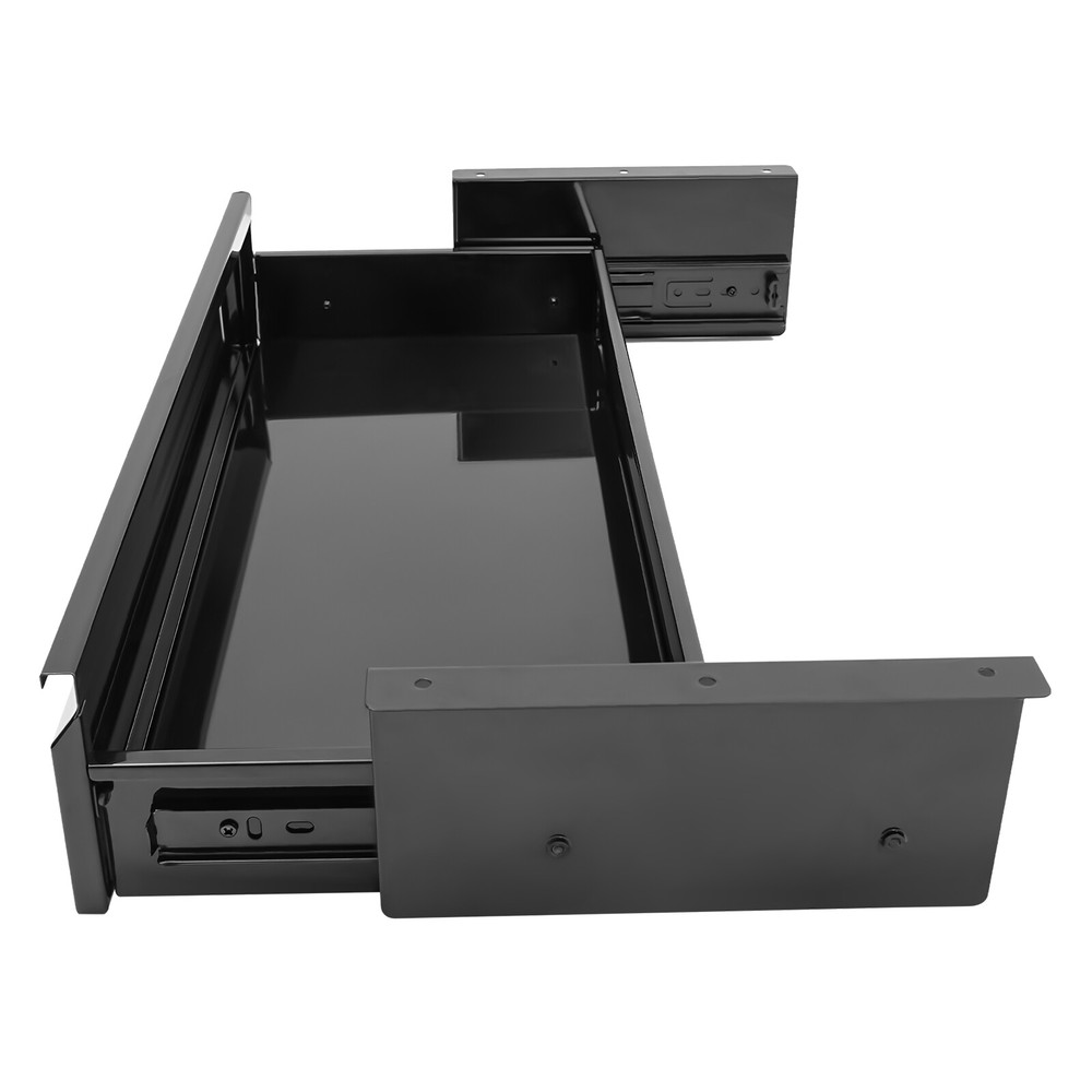 Black Sliding Pull-out Drawer Under Table Mounted Drawer Storage Box Organizer