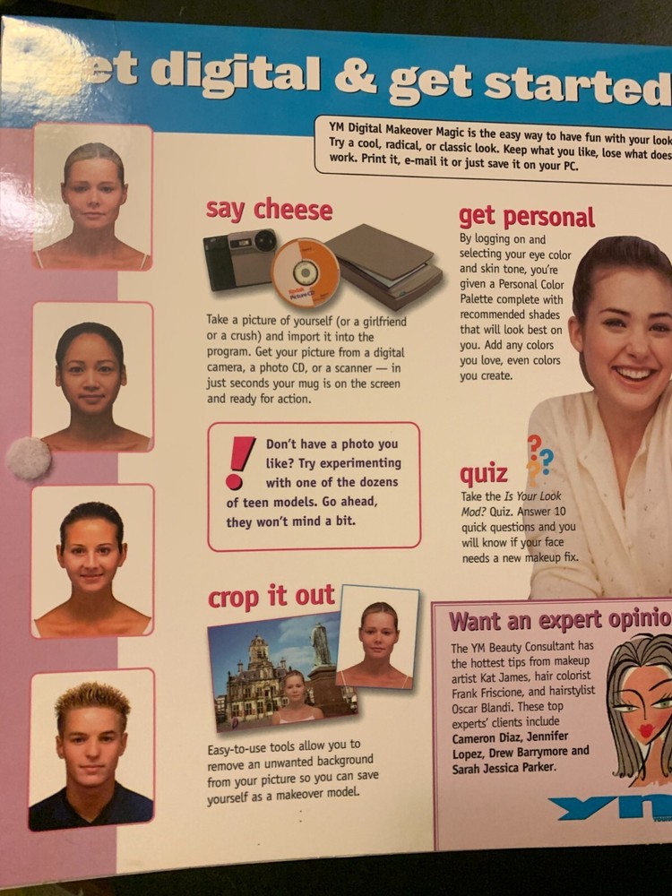 Young & Modern YM Digital Makeover Magic 1999 MGI Software For Windows 95/98