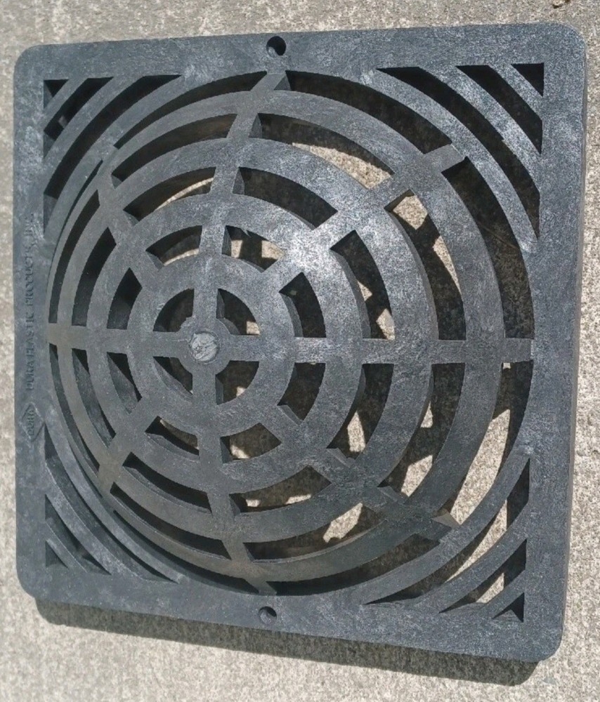 DURA 9" Atrium Grate - Black, 094-A. Universal, Replace NDS. Heavy Duty Quality