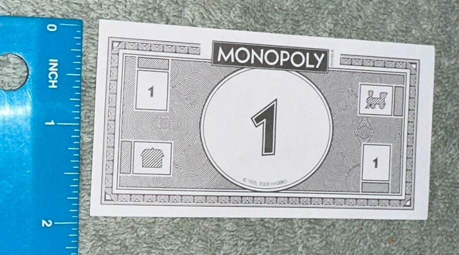 2014 Monopoly Replacement 30 White $1 Bills