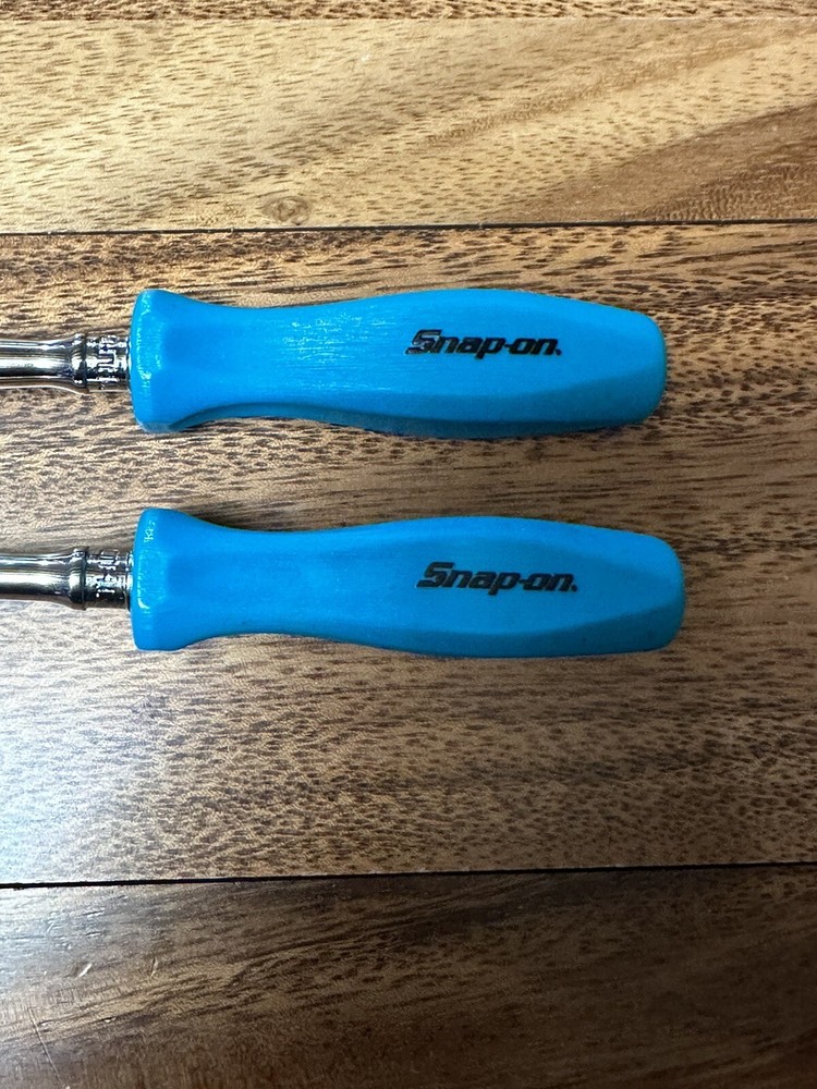 *NEW* Snap-on Tools 2pc 1/4" TEAL Hard Handle THLD72 / THLFD72 Ratchet Set