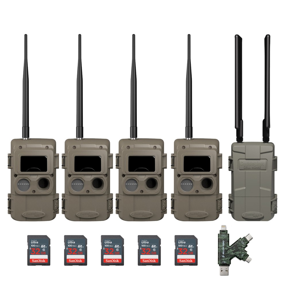 Cuddeback CuddeLink Wireless, 3rd Gen 4-pack Bundle with Home Camera Starter Kit