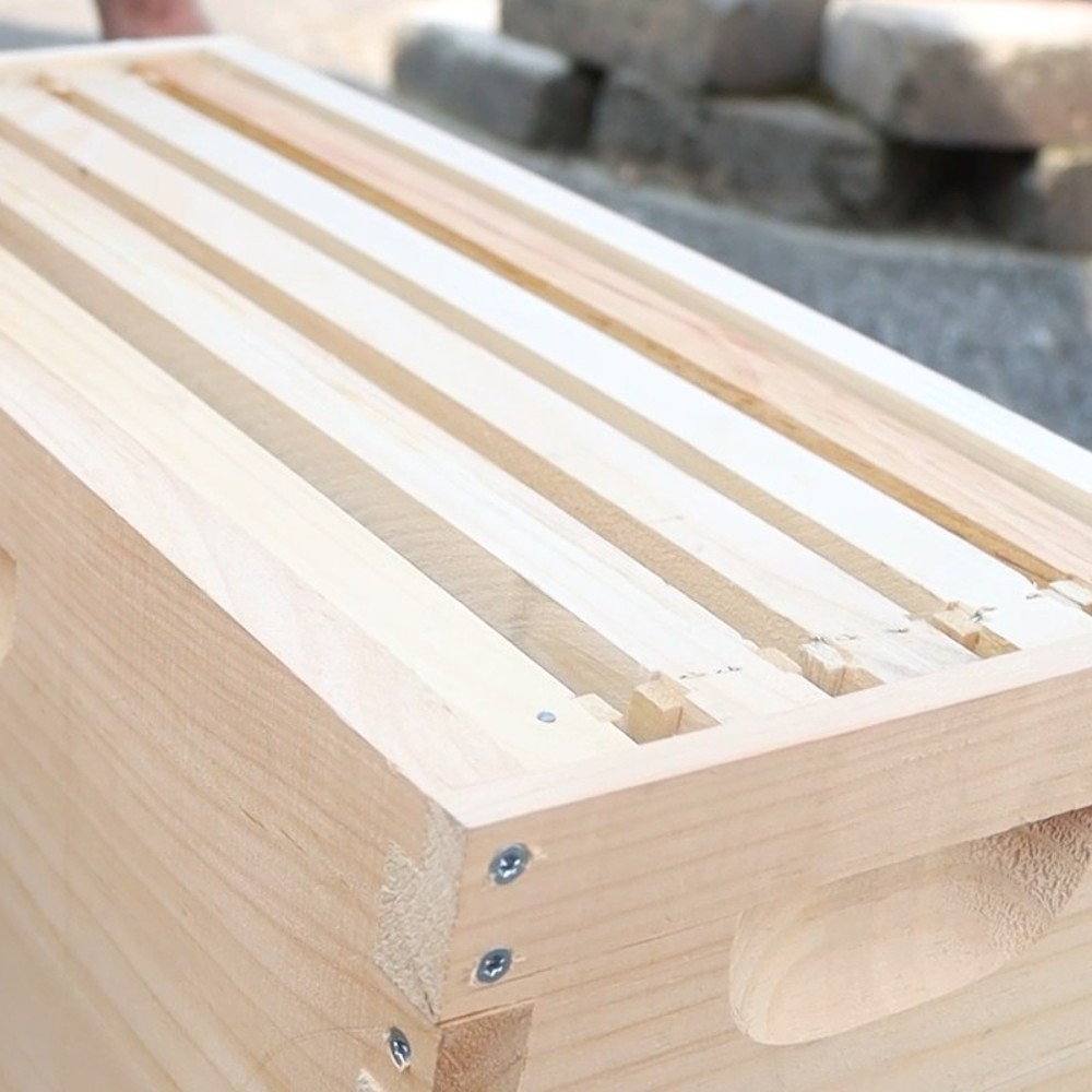 6 Frame Med Nuc Assembled Beekeeping Box, Beeswax Foundation Frames, Amish Made