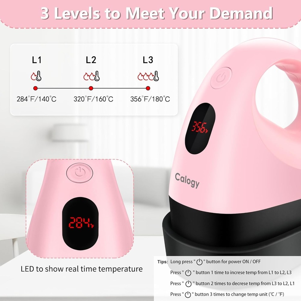 Portable Mini Heat Press - Safety Features & One-Button Control for Easy Use