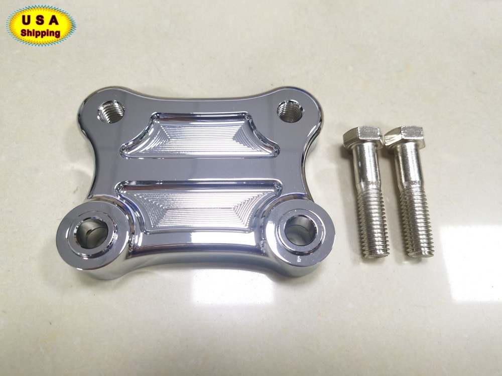 CNC Chrome Handlebar Riser Pull Back Plate For Harley Electra Glide FLHTK FLHX