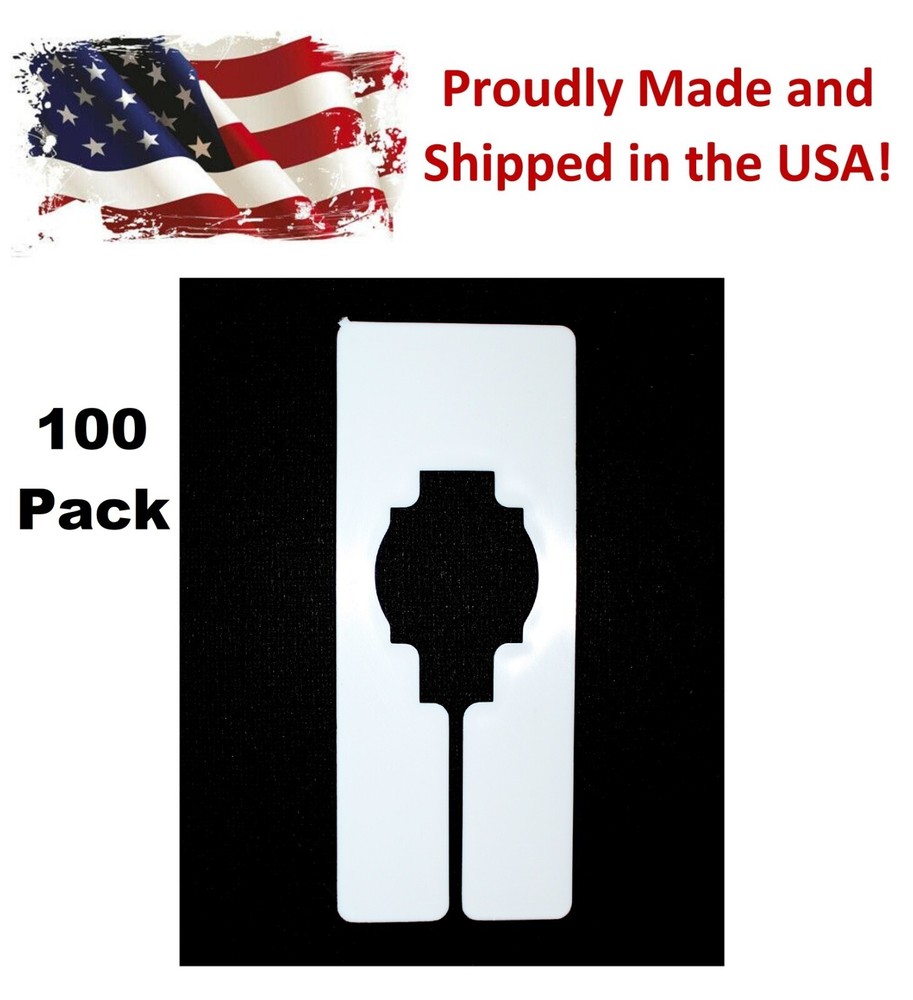 Plastic 100 Blank Rectangular Size Dividers for Retail Clothing Racks