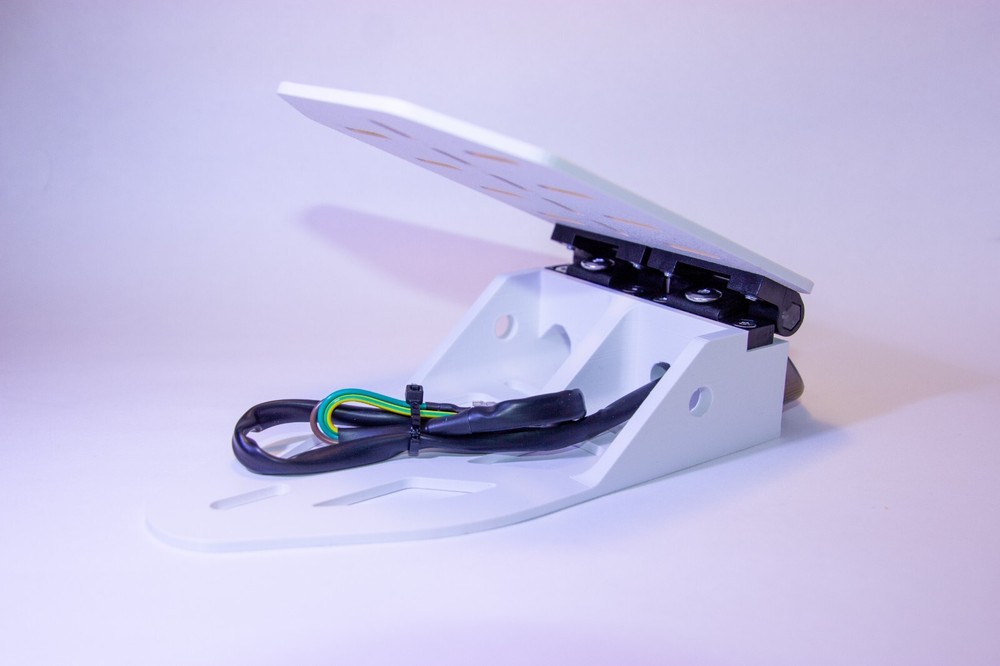 Folding License Plate Holder | Enduro/Supermoto | Universal | Adjustable | WHITE