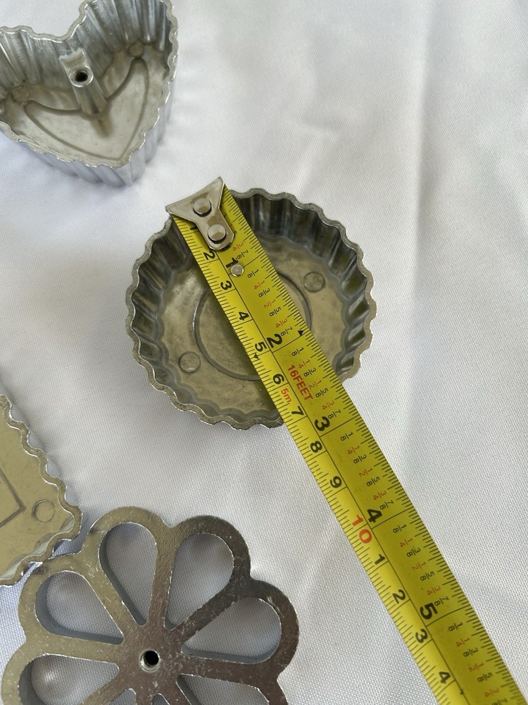 Mixed Rosette & Timbale Iron Molds (6) and 1 Handle