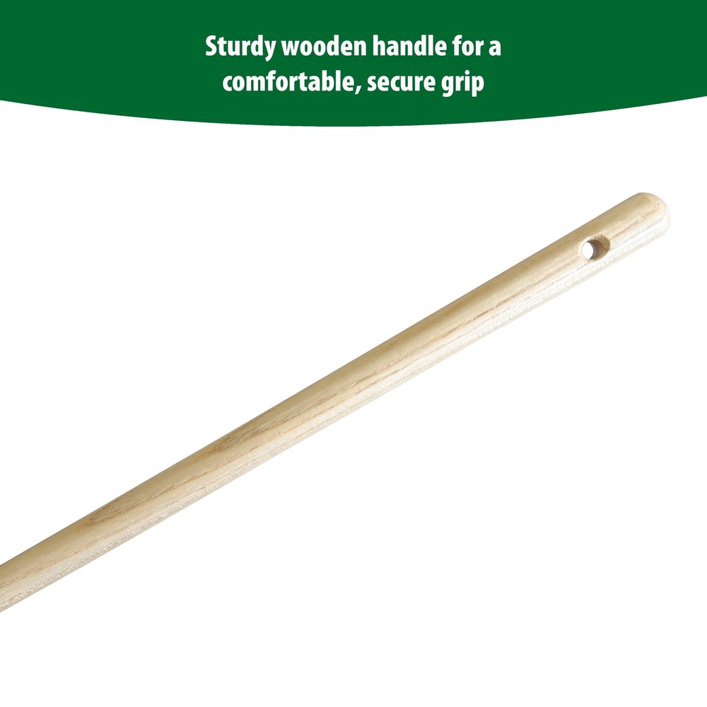 24-inch Wood & Poly Leaf Rake Durable Head Wide Coverage Lightweight New