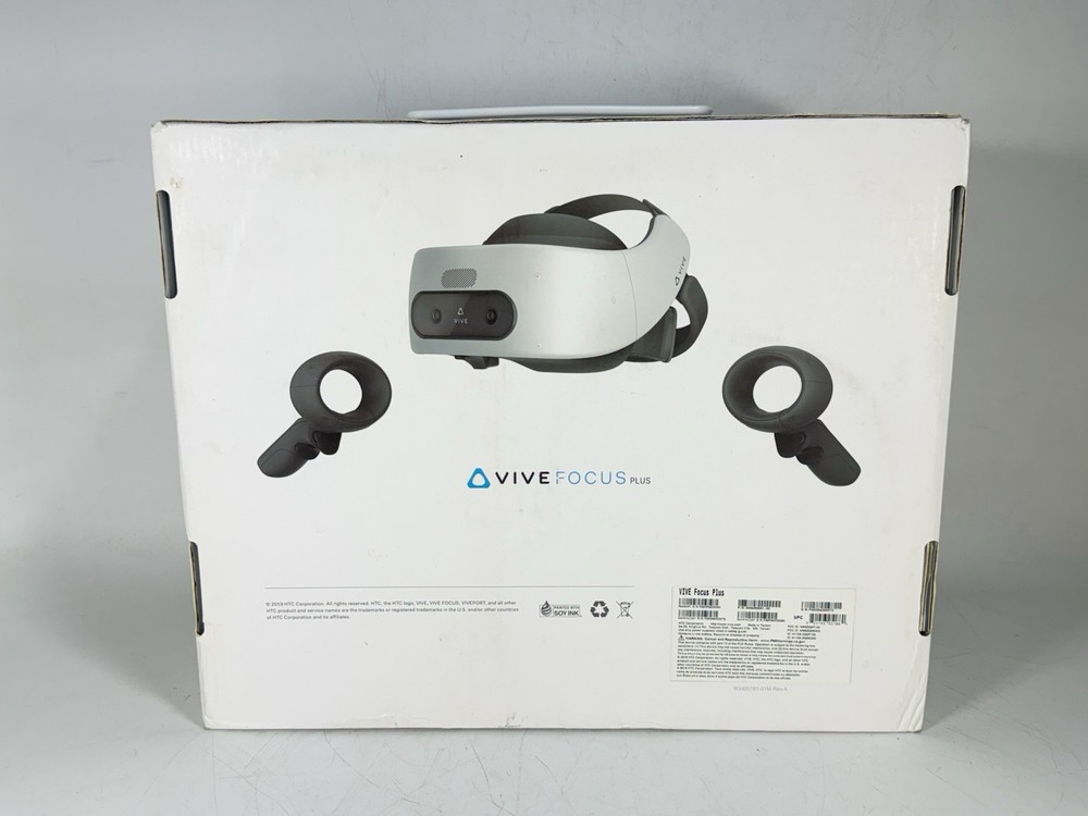 HTC Vive Focus Plus VR Headset with Controllers in Box - WORKING