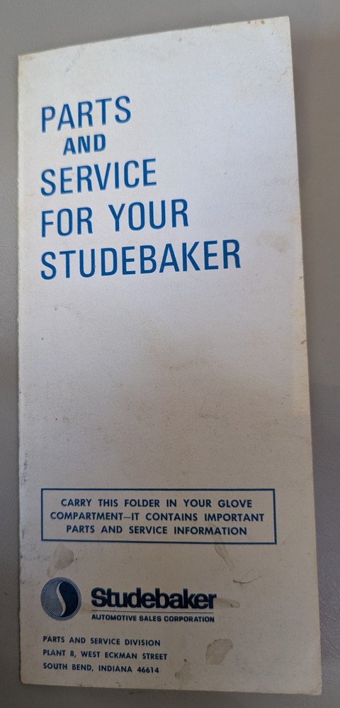 Studebaker Accessory Parts & Service Flyer