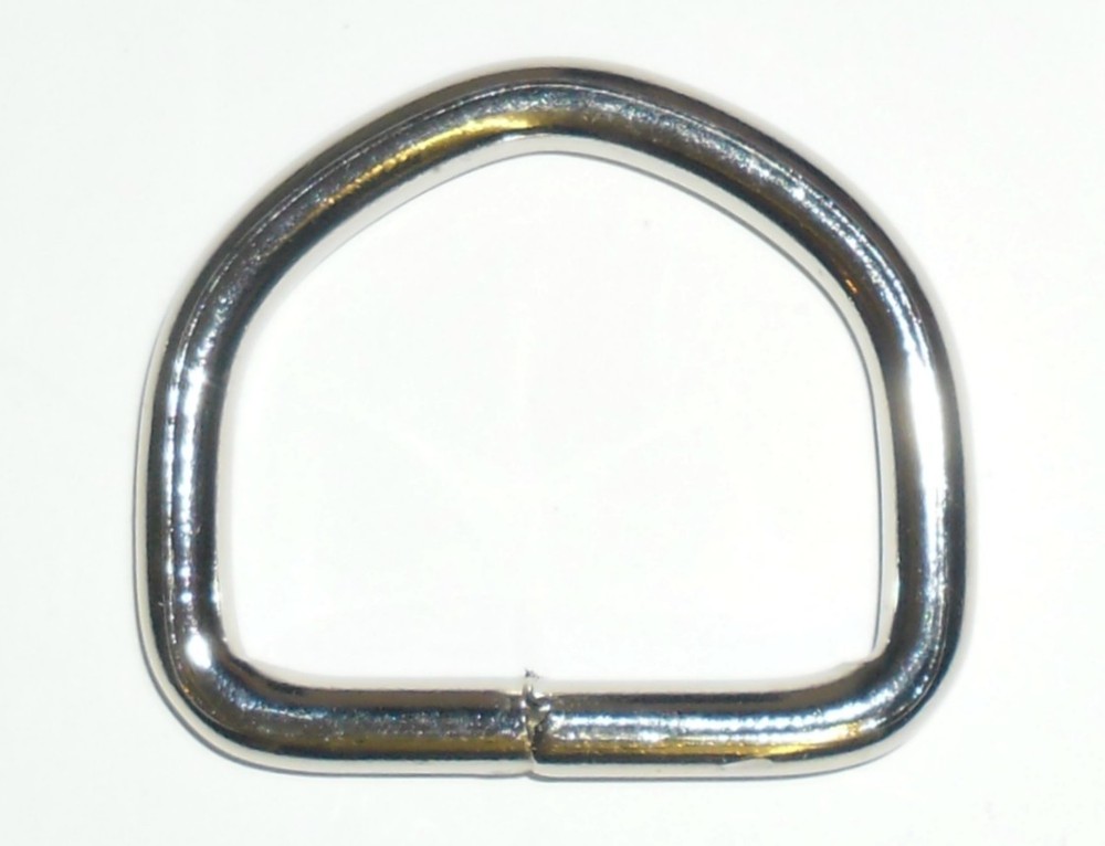 TOP QUALITY 41MM SOLID METAL IRON WELDED SILVER D RING BUCKLES FOR WEBBING ETC