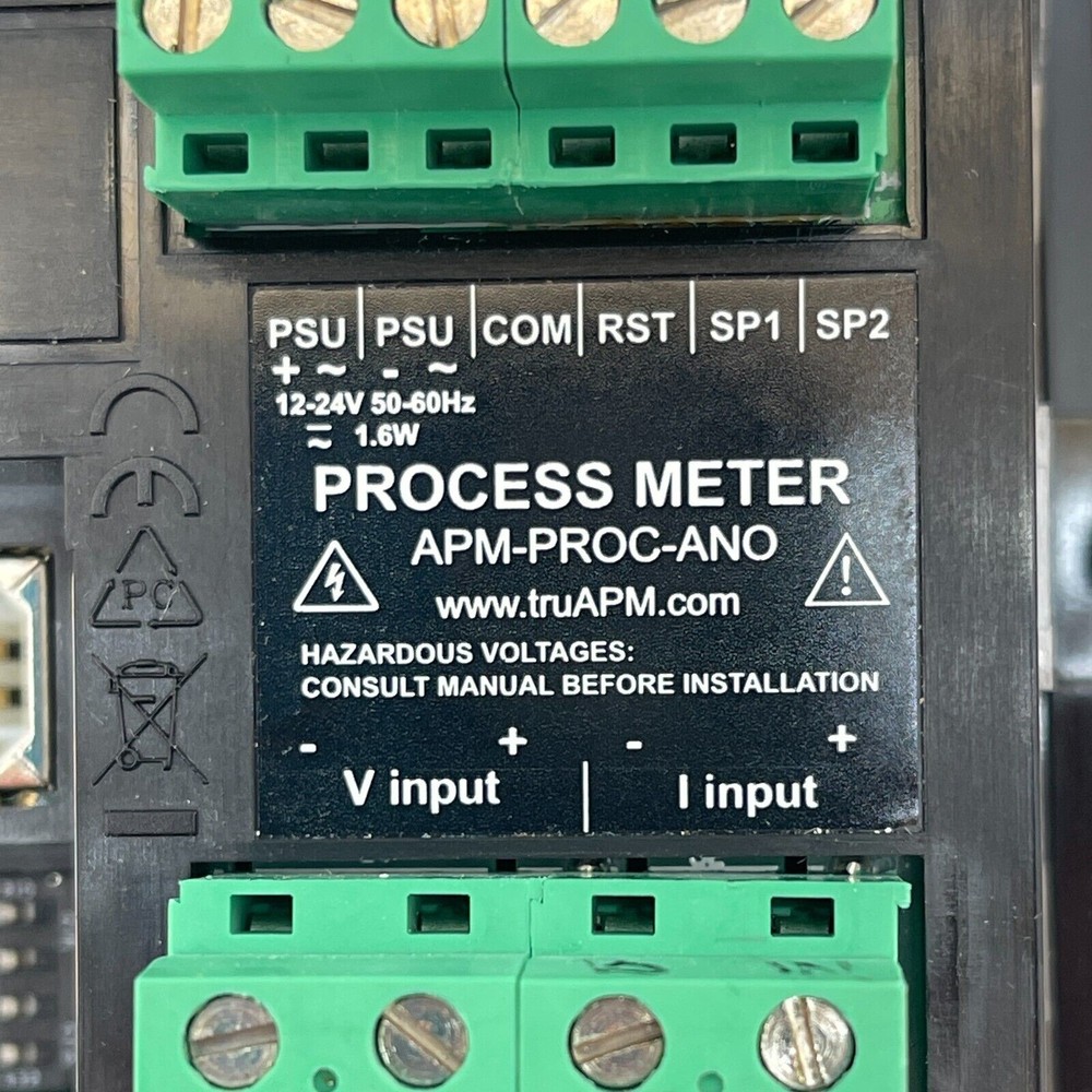 Trumeter APM-PROC-APO 4 Digit Panel Meter with Outputs Positive LCD New