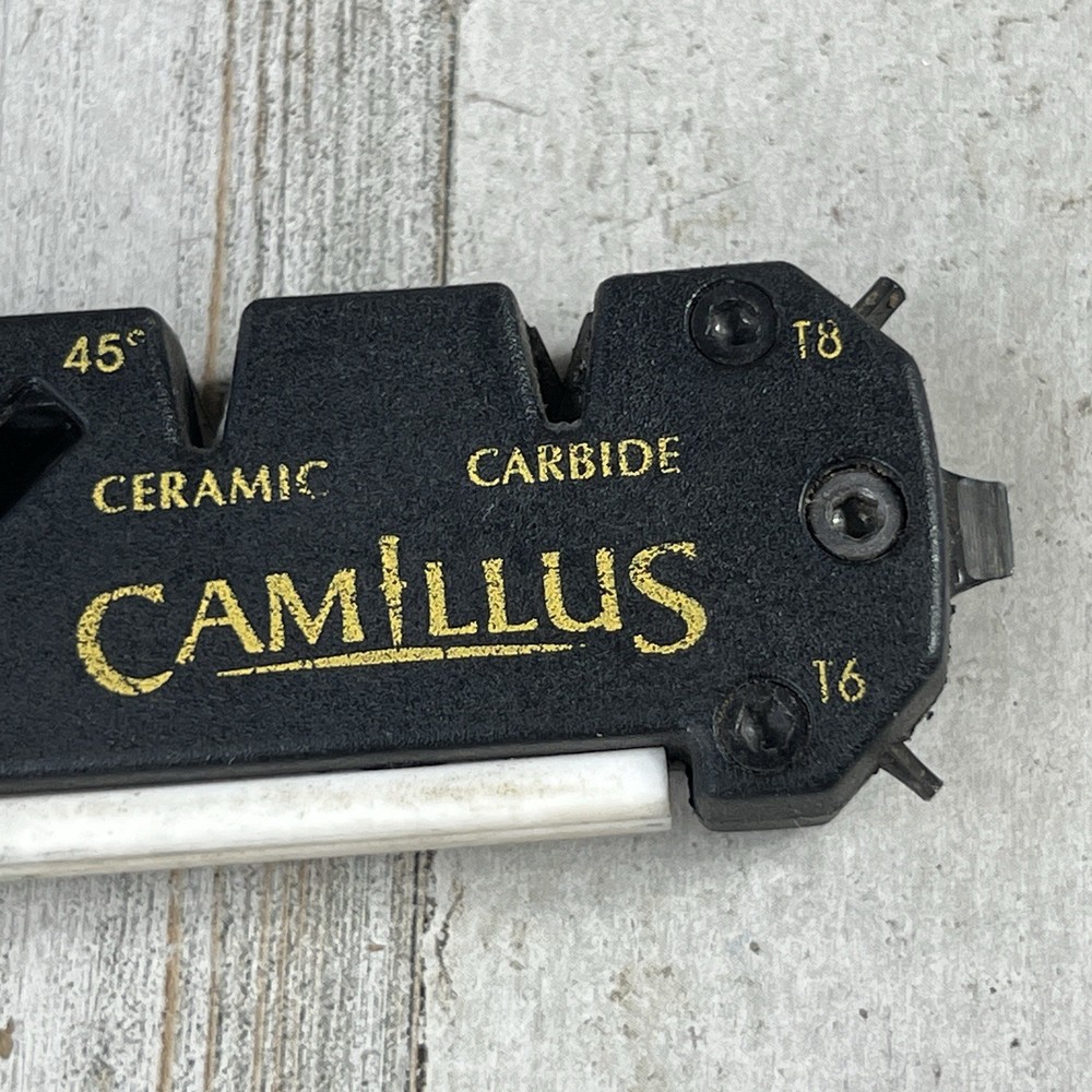 Vintage Camillus Ceramic Carbide Sharpener Multi Tool 4-7/8" Long
