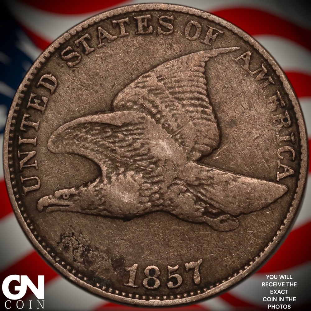 1857 Flying Eagle Cent Penny A3825
