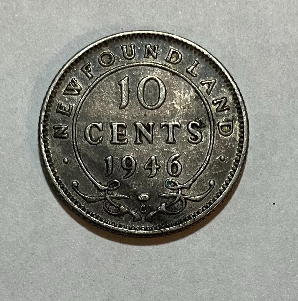 1946 Newfoundland Silver 10 Cents