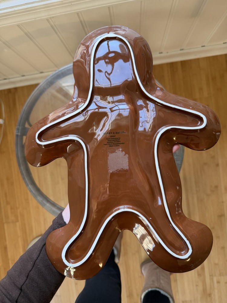 Harry & David Gingerbread Man Serving Platter