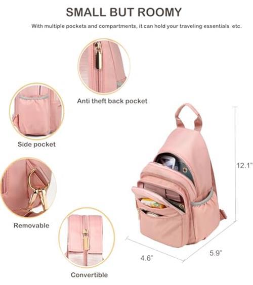 Small Sling Bag for Women Mini Backpack Sling Backpack Convertible Small