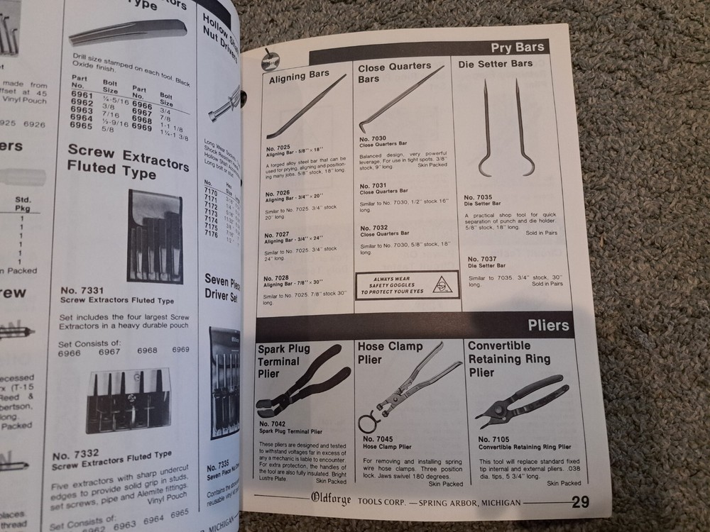 Oldforge Tools 1985 Catalog Pneumatic Tools Pullers Chisels