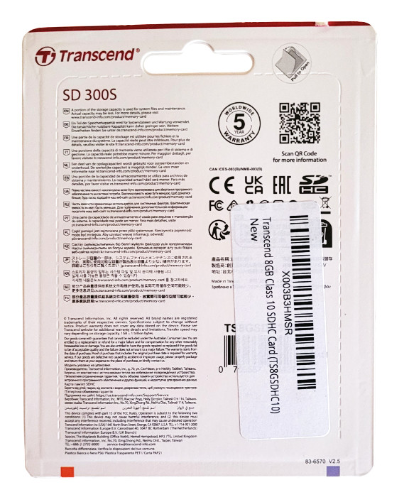 Transcend SD 300S SD300S 8GB Memory Card